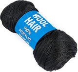 3Pcs Brazilian Yarn Wool Hair Arylic Yarn for Hair Crochet Braid Twist Warps Black Color Find Your New Look Today!