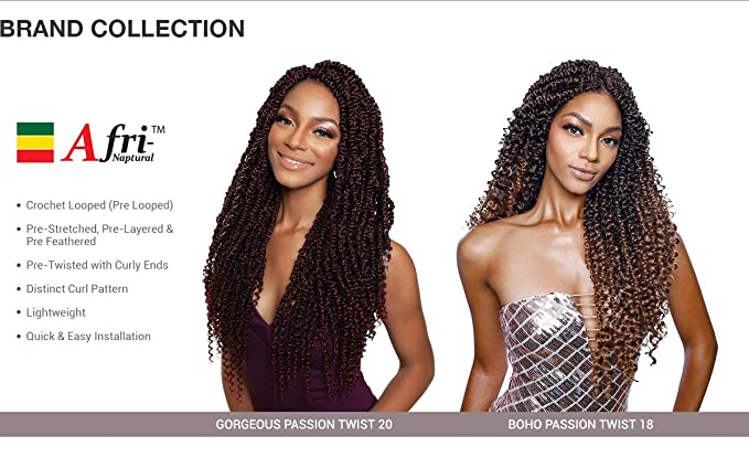 Mane Concept Crochet Braids A Fri-Naptural Pre-Stretched TWB113 Boho Passion Twist 18" (1 Pack, 1)