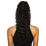 Mane Concept Human Hair Blend Ponytail Deep Wave Wrap N Tie 24" (1)