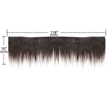 New Remy Yaky-Remy Blue 100% VIRGIN Human Hair Weave- Shed Free&Tangle Free (#1B, 10")