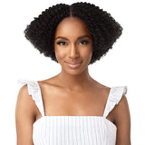 Outre Human Hair Blend Clip on Weave Premium Purple Pack Big Beautiful Hair Clip-In 4A Kinky Curl 10" 9Pcs (CBRN)