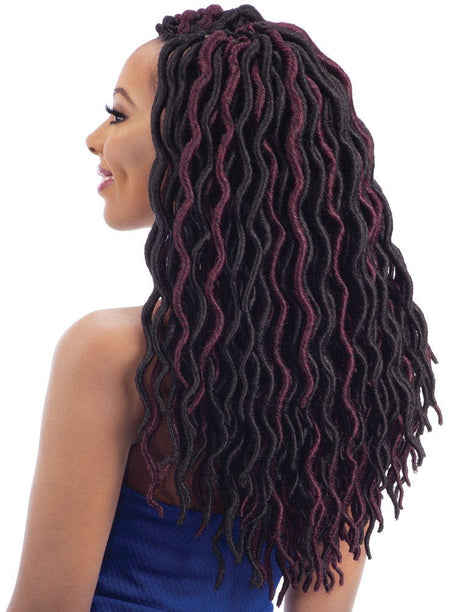 2X LARGE SOFT WAVY FAUX LOC 16" (99J) - Freetress Synthetic Crochet Braid Dread Locks