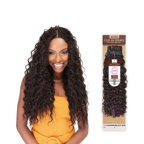 Aliba Unprocessed Brazilian Virgin Human Hair Clip-In Weave 11A Aliba Water Wave Clip(8Pcs) (1) Find Your New Look Today!