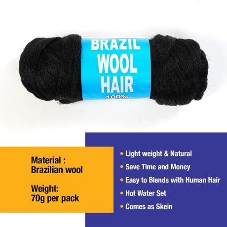 Authentic Brazilian Wool Hair Yarn for Braids Find Your New Look Today!