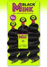 BLACK MINK-MULTI 3PCS LOOSE WAVE 100% VIRGIN UNPROCESSED REMY HUMAN HAIR