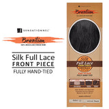 Sensationnel Unprocessed Brazilian Remy Human Hair Weave Bare N Natural 11.5x3.5 Silk Full Lace Front Piece Wavy 12" (Lace Frontal)