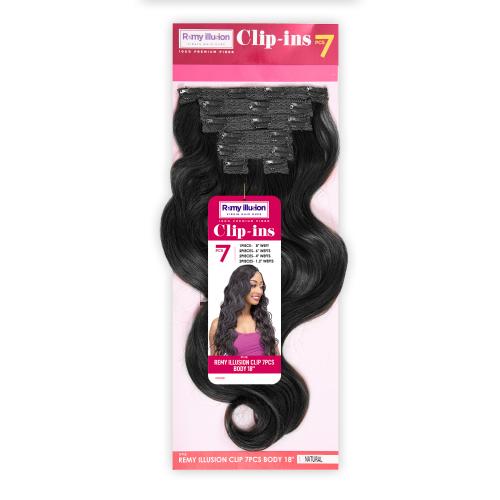 Janet Collection Weave Remy Illusion Clip 7Pcs Body (18-24")