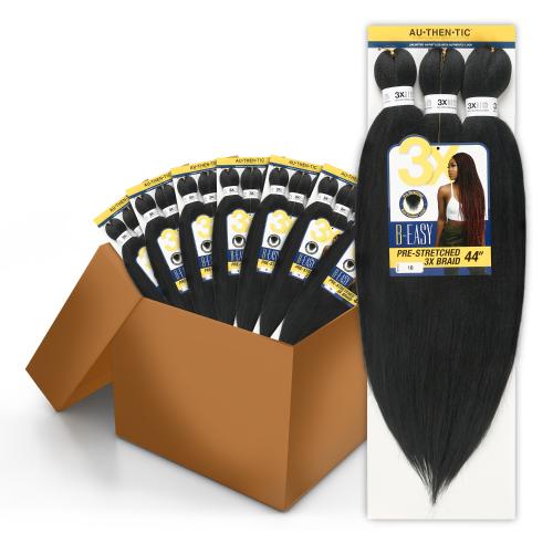 BOX DEAL Authentic 3X B-Easy Pre Stretched Braid 44" (EZ Braid) (50 packs/box)