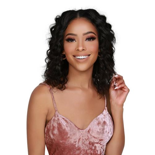 Diva Queen Virgin Human Hair U-Part Clip Wig Water Wave 18"