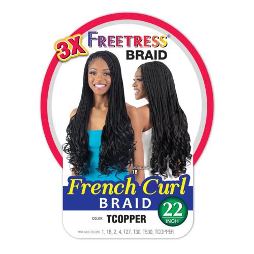 FreeTress Crochet Braids 3X French Curl 22"