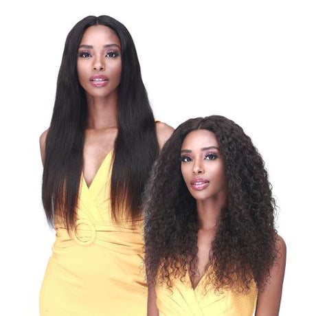 Bobbi Boss Bundle Unprocessed Human Hair 5" Hand-Tied HD Lace Part Closure Wet N Wavy Jerry Curl (10"-16")