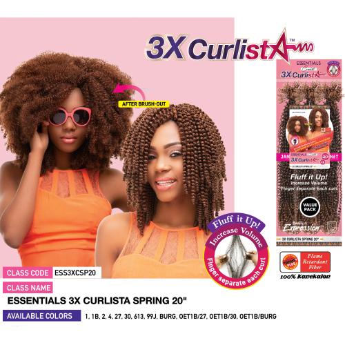 Janet Collection Crochet Braids Essentials 3X Curlista Spring 20"