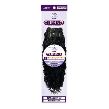 My Tresses Purple Label Unprocessed Human Hair Clip In Weave Passion Wave (7Pcs) (12"-14")