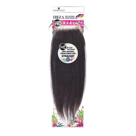 Milky Way Natural Virgin Human Hair Ibiza 4X4 HD Lace Closure Straight (10"-18")