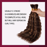 Starlet 100% Virgin Unprocessed Human Braiding Hair 4/27 Caramel Brown Highlight Wet N Wavy Super Bulk (18"-20")