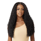 Outre Human Hair Blend Glueless HD 5X5 Lace Closure Wig Peruvian Water Wave 24"