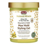 African Pride Moisture Miracle Olive & Tea Tree Max Hold Styling Gel 18oz
