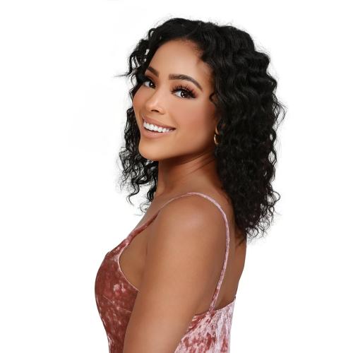 Diva Queen Virgin Human Hair U-Part Clip Wig Water Wave 18"