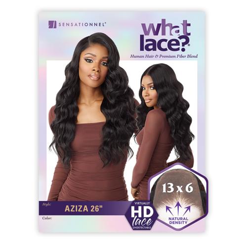 Sensationnel Human Hair Blend HD Lace Front Wig Cloud 9 What Lace Swiss Lace 13X6 Aziza 26"