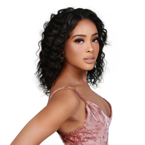 Diva Queen Virgin Human Hair U-Part Clip Wig Water Wave 18"