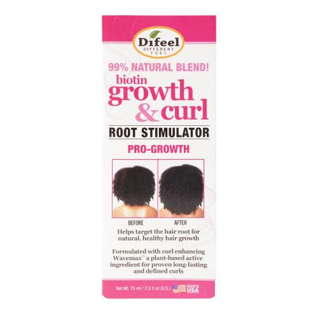 Difeel Growth & Curl Biotin Pro-Growth Root Stimulator 2.5oz Find Your New Look Today!