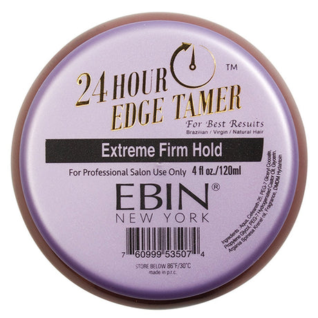 EBIN NEW YORK 24 Hour Edge Tamer, Extreme Firm Hold, 4.0 Oz | Long Lasting, No Residue, No Flaking, No Build-up, High Shine, Smoothing and Enhancing Hair Edges with Castor Oil Find Your New Look Today!