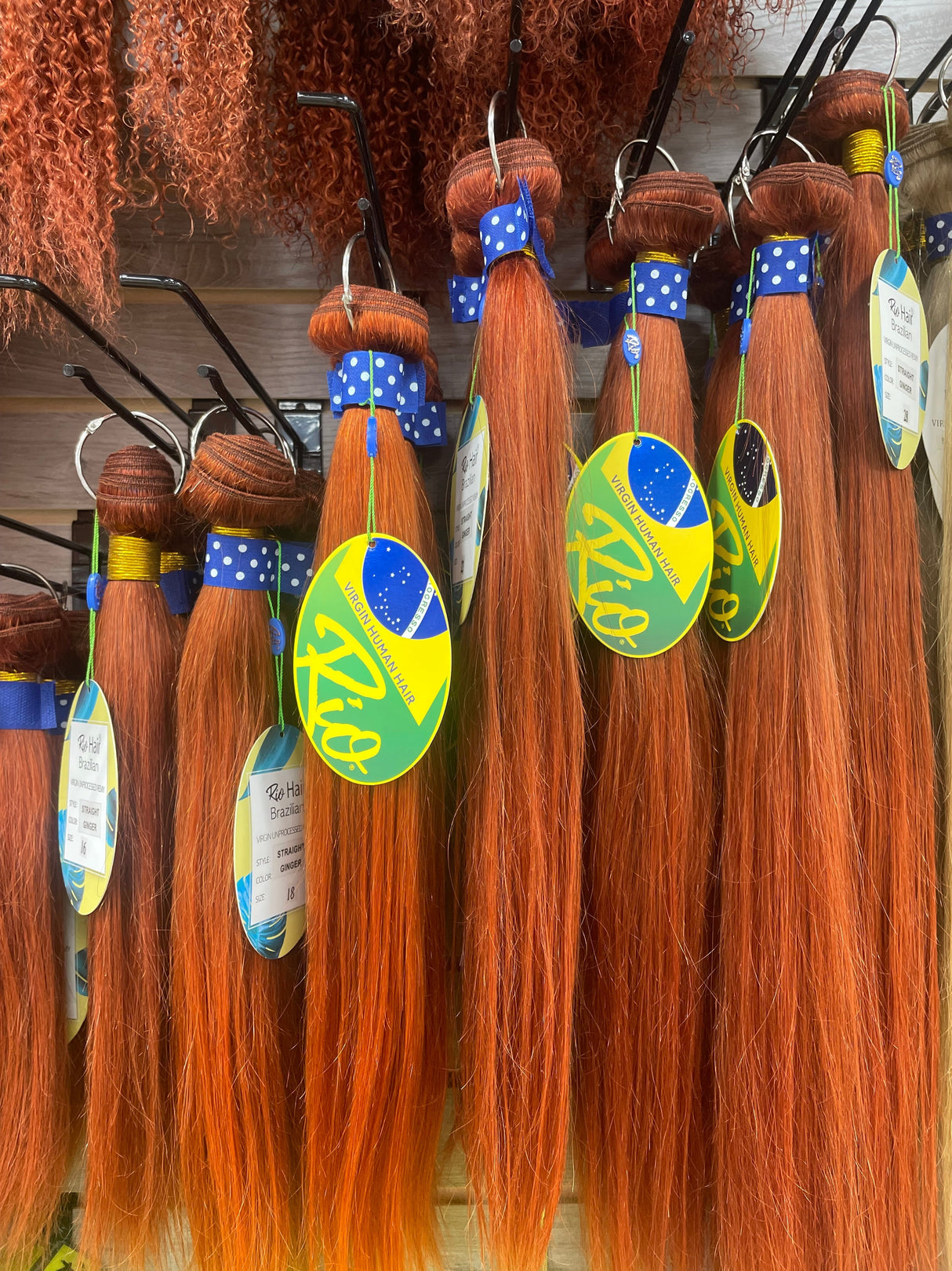 RIO 100% BRAZILLIAN REMY VIRGIN HUMAN HAIR - 3 BUNDLE DEAL - GINGER