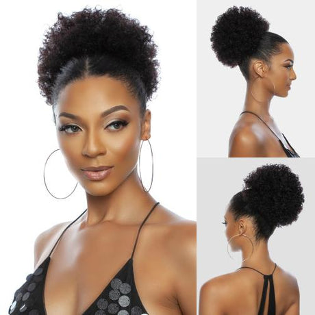 Mane Concept Human Hair Drawstring Ponytail Pristine Queen PQWNT03 HH Afro Puff Wnt Large Find Your New Look Today!