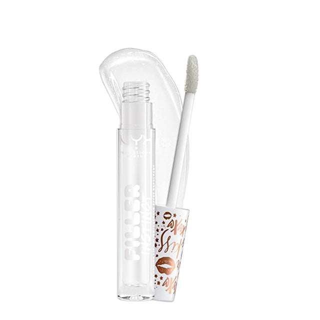 NYX PROFESSIONAL MAKEUP Filler Instinct Plumping Lip Polish, Lip Plumper Gloss - Let's Glaze (Clear) Find Your New Look Today!