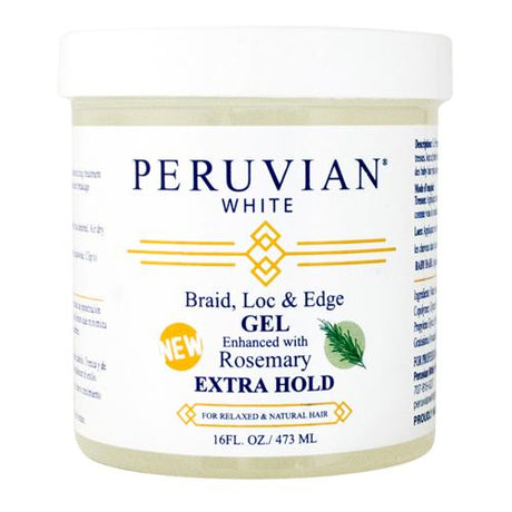 Peruvian White Braid Loc & Edge Gel Extra Hold 16oz/ 473ml Find Your New Look Today!