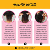 Sensationnel Clip in Top Lady - 10 inch Textured Clip in 9 Piece Pack adds Volume CK&CO Protective Style - Curls Kinks & Co (1B) Find Your New Look Today!