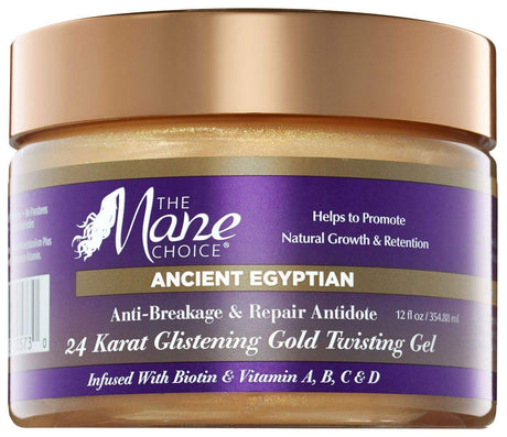 The Mane Choice Ancient Egyptian Anti-Breakage & Repair 24 Karat Gold Twisting Hair Gel, 12 Ounce Find Your New Look Today!