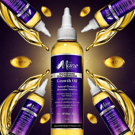 The Mane Choice Multi-Vitamin Scalp Nourishing Growth Oil 4oz Find Your New Look Today!