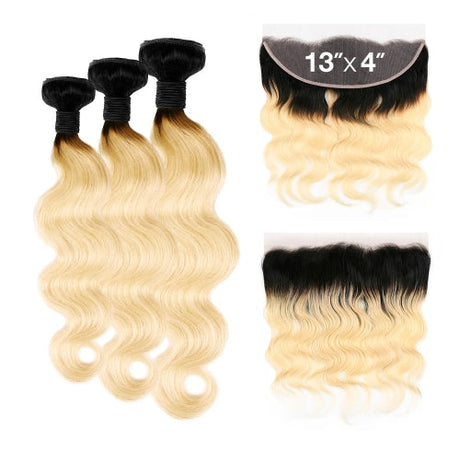 Uniq Hair 100% Virgin Human Hair Brazilian Bundle Hair Weave 7A Body with 13X4 Closure#OT613 Find Your New Look Today!
