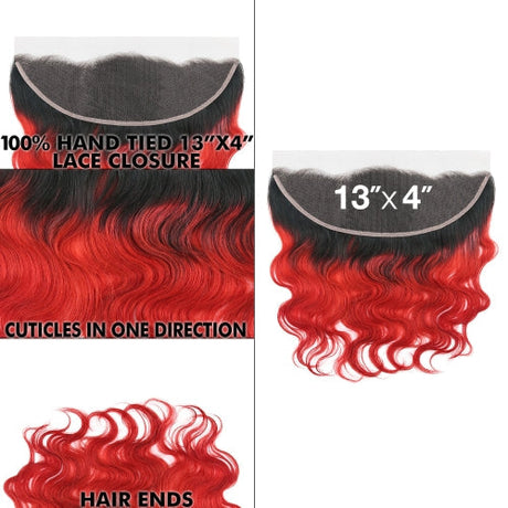 Uniq Hair 100% Virgin Human Hair Brazilian Bundle Hair Weave 7A Body with 13X4 Closure#OTRED Find Your New Look Today!