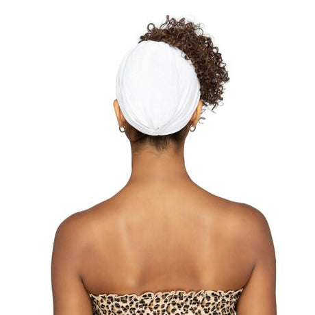 Vivica Fox Turban Do Instant Headwrap Style Water Wave Bang N White Turban TD-AMEN-WT Find Your New Look Today!