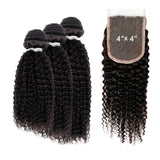 Vogue Hair 100% Virgin Human Hair Brazilian Bundle Hair Weave 6A Bohemian Jerry with 4X4 Closure Find Your New Look Today!