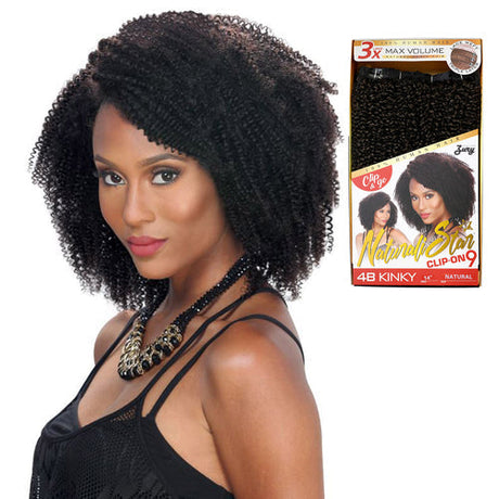 Zury Human Hair Weave Clip On 9Pcs 4B Kinky Find Your New Look Today!
