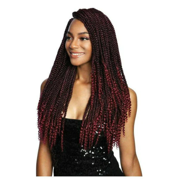 AFRI-NAPTURAL: 3X COILY ENDS BOX BRAID 18" (BOX307) - FINAL SALE