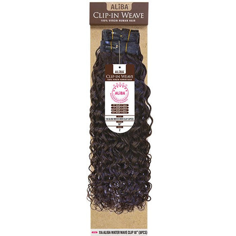 Janet Collection 100% Human Hair 11A Aliba Water Wave 8pcs Clip-In Weave 18 - Hollywood Beauty STL